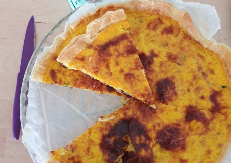 Recette De Quiche potimarron, lardons, gruyère