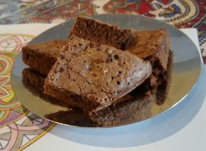Una foto de Brownies con chispitas de chocolate