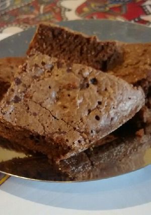 Una foto de Brownies con chispitas de chocolate