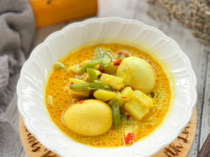 Resep Telur sayur kuah santan Anti Gagal