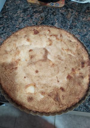 Una foto de Tarta de Peras con crumble, fácil