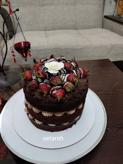عکسی از دستور کیک خیس شکلاتی بدون فر