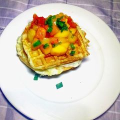 Bread-Omelette Waffles A picture of Bread-Omelette Waffles.