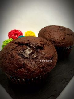 Una foto de Magdalenas de chocolate
