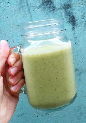 Foto resep Green Juice (Nanas, Pokchoy, Pisang)