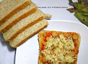 Foto resep Pizza Roti Tawar Gandum (teflon)