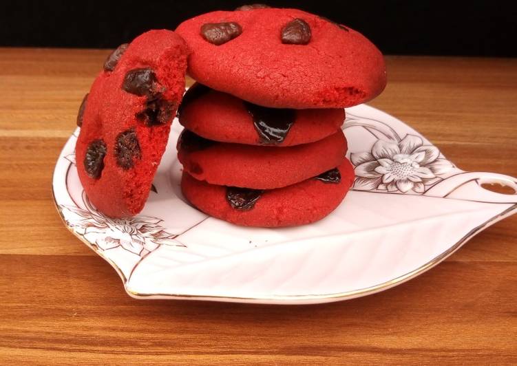 Simple Way to Prepare Homemade Red velvet chocolate cookies