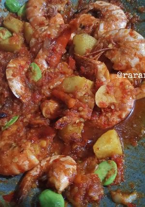 Foto resep Balado udang kentang pete