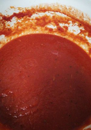 Una foto de Salsa de tomate (pizza, pasta, arroz)