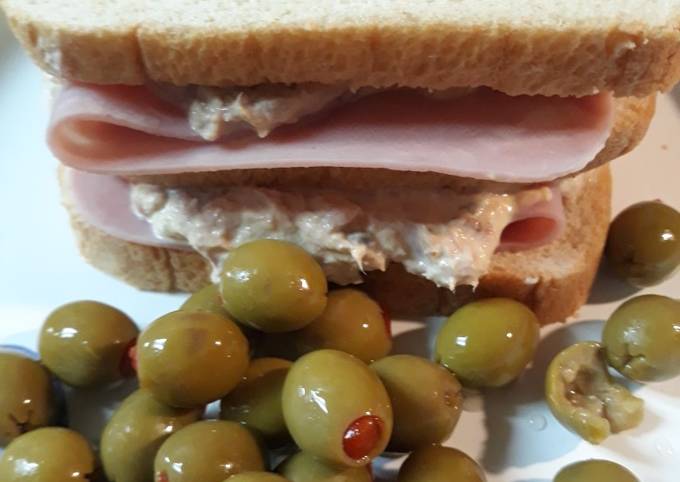 Easiest Way to Make Super Quick Homemade Tunafish-Ham Sandwich