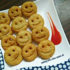 Soji potato smilies #ramadankitayari A picture of Soji potato smilies #ramadankitayari.