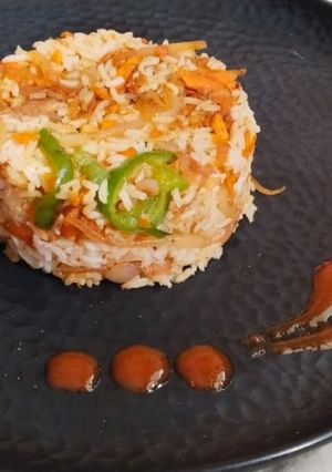 A picture of Vitamin A rich Carrot Rice.
