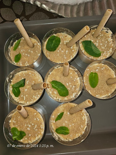 Una foto de Mousse de turrón