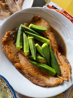 紅燒秋葵虱目魚 的食譜成品照片