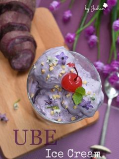 Foto resep UBE Ice Cream#BikinRamadhanBerkesan#PekanInspirasi