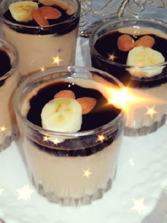 صورة لوصفة تحلية بدون كريم و لا نشا ولا جيلاتين👍☕