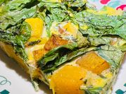 A picture of red pepper quiche