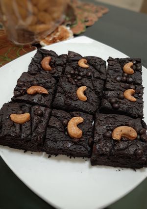 Foto resep Brownies Panggang Kacang Mede