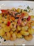 Gnocchi con Gamberi e Granella di Pistacchio di Bronte