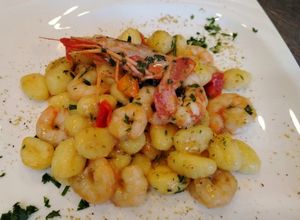 Foto di Gnocchi con Gamberi e Granella di Pistacchio di Bronte