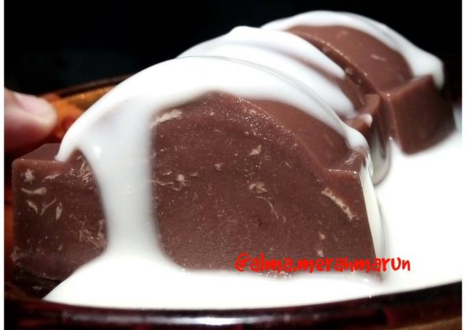 Resep Puding Brownies  Tanpa  Susu  dengan vla Vanilla oleh 