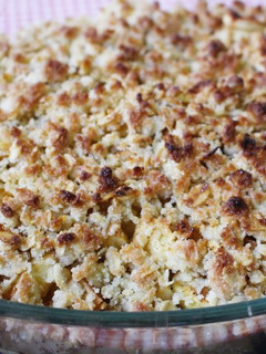 Una foto de Crumble ligero de manzanas