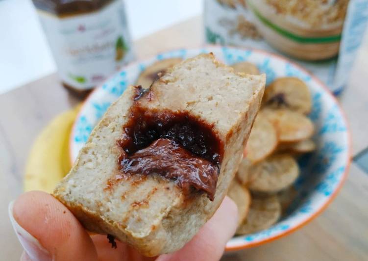 Muffins à la banane, cœur fondant au Nocciolata