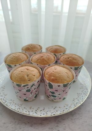 عکسی از دستور کاپ کیک موز و گردو