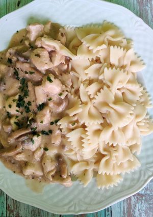 Tejszínes gombás masnicska recept fotója