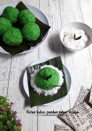Foto resep Ketan kukus pandan tabur kelapa