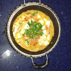 A picture of Navratri special malai paneer.