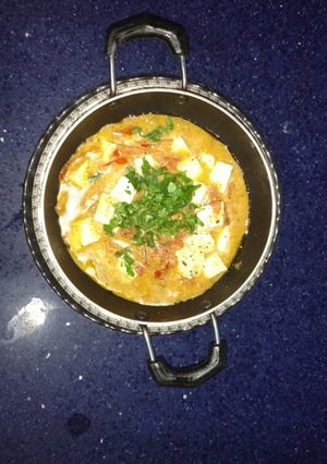 A picture of Navratri special malai paneer.