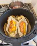 Frango recheado na air fryer