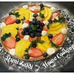 A picture of 🍇🍊🍉🍐No-BAKE FRUIT CUSTRD TART🍐🍎🍋🍒.