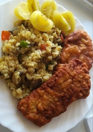 Gombás-zöldséges rizs recept fotója