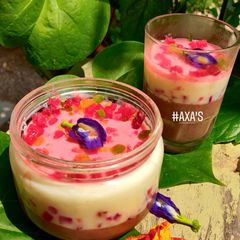 A picture of Chocolate vanilla panna cotta.