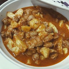 A picture of Aloo Nutri curry.