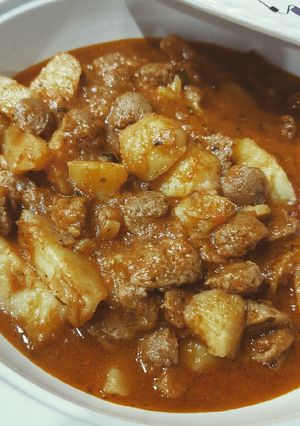 A picture of Aloo Nutri curry.
