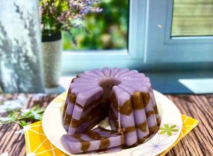 Foto resep Choco & Taro Hunkwe Pudding