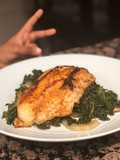 Blackened Catfish and Sautéed Kale