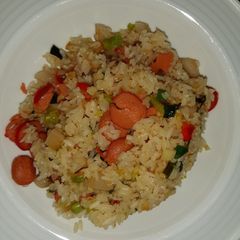 Pork fried rice A picture of Pork fried rice.