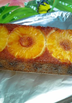 Une photo de Mon cake renversé à l'ananas noix de coco 🍍🍍🥥🥥