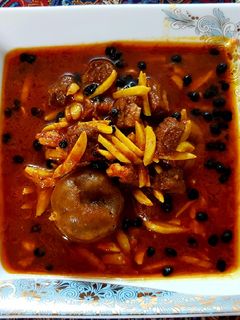 عکسی از دستور خورش خلال کرمانشاهی