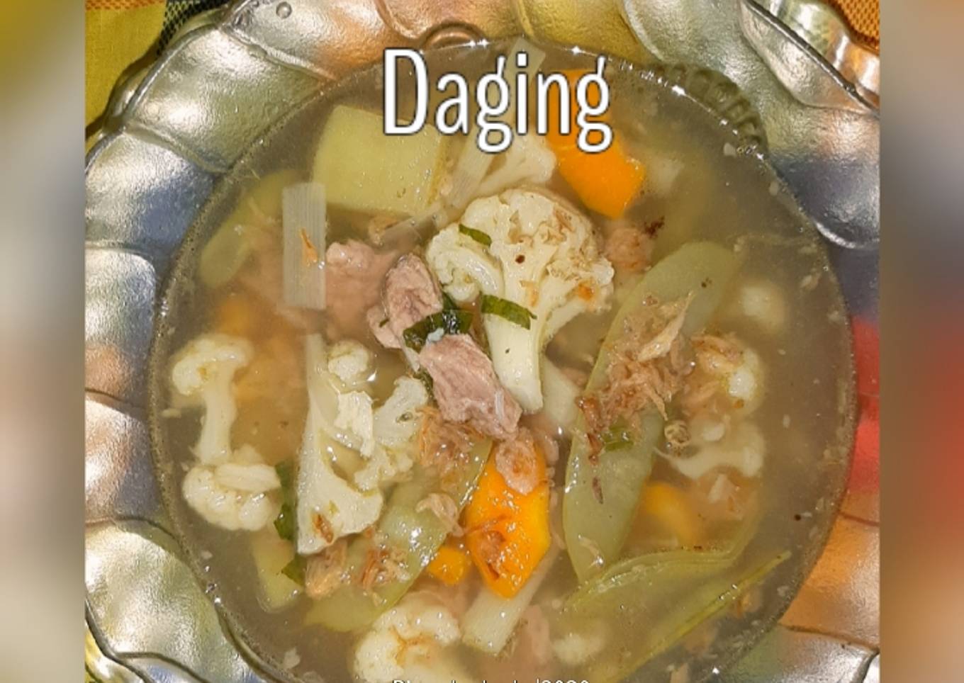 Sayur Sop Daging sapi Enak dan Segar