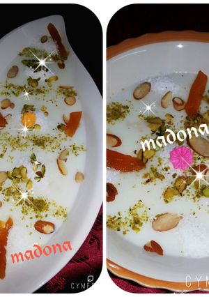 صورة لوصفة رز بحليب بالمكسرات والمربى المجفف
