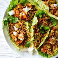 A picture of Loaded Lettuce Boat Tacos.