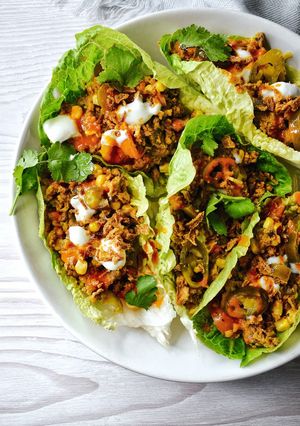 A picture of Loaded Lettuce Boat Tacos.