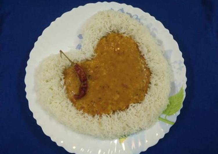 Steps to Prepare Super Quick Homemade Dal Fry with Rice