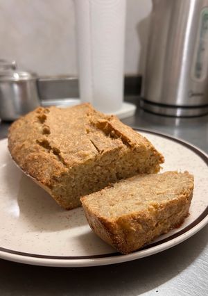 Una foto de Budín banana saludable