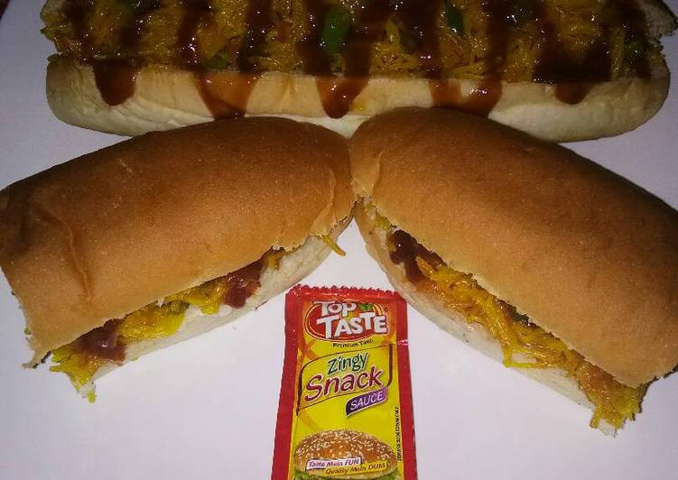 Recipe of Super Quick Homemade Vermicelli stuffed hotdog